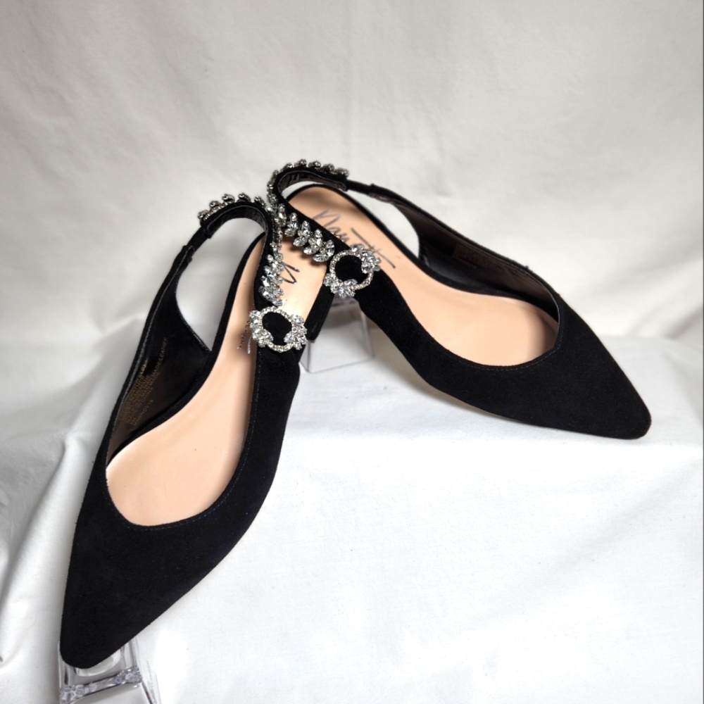 Nanette Lepore Felicity Suede Slingback Flats Shoes Sz 6